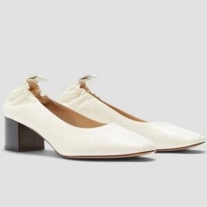 Everlane The Italian Leather Day Heel in Bone